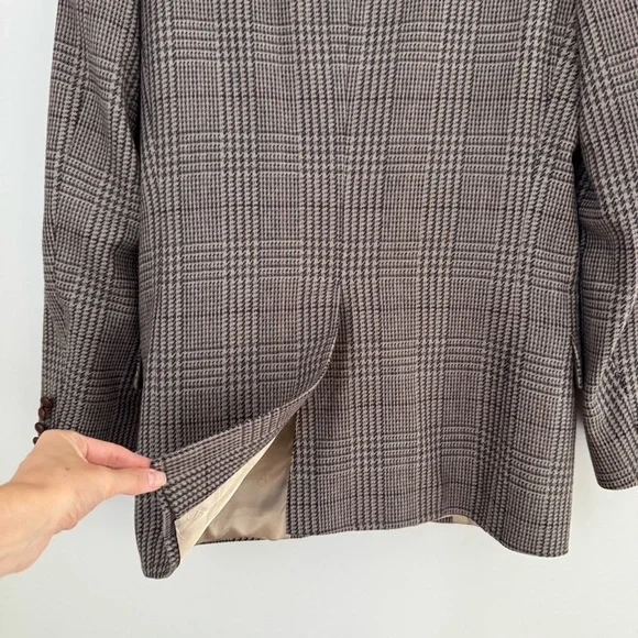 Vintage Valentino Uomo Plaid Tweed Wool
Sports Coat Blazer Jacket Houndstooth 38 - Picture 10 of 16